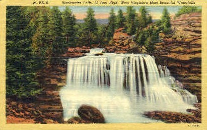 Blackwater Falls  - Tucker County, West Virginia WV Postcard