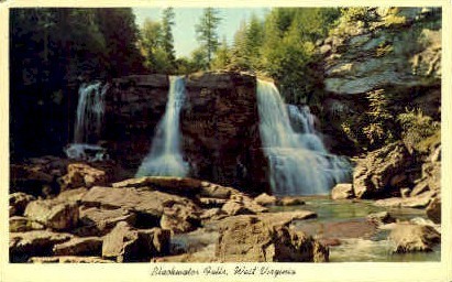 Blackwater Falls  - Davis, West Virginia WV Postcard
