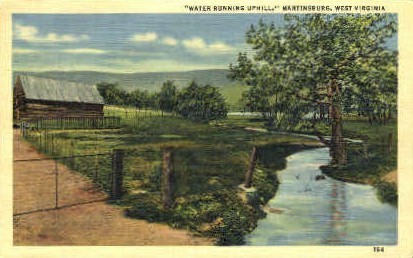 Water Running Uphill - Martinsburg, West Virginia WV Postcard