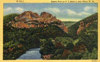 Seneca Rock  - Elkins, West Virginia WV Postcard
