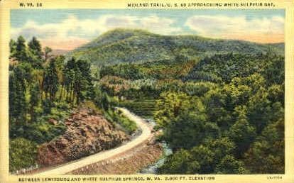 Midland Trail  - White Sulphur Springs, West Virginia WV Postcard
