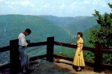 Horsebend of New River  - Grandview State Park, West Virginia WV Postcard