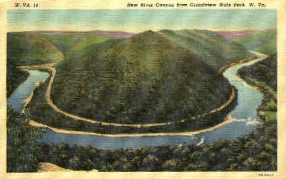 From Grandview State Park - New River Canyon, West Virginia WV Postcard