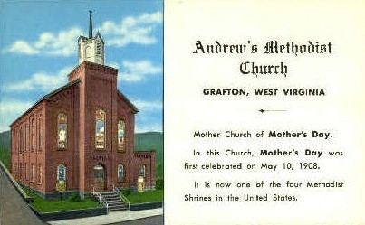 Andrew's Metodist Church  - Grafton, West Virginia WV Postcard