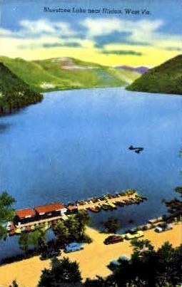 Bluestone Lake  - Hinton, West Virginia WV Postcard
