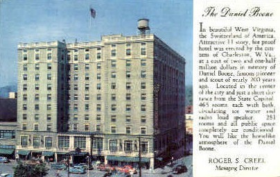 Daniel Boone Hotel  - Charleston, West Virginia WV Postcard