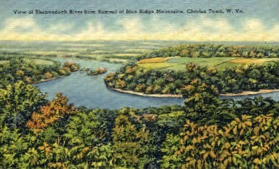 Shenandoah River - Charles Town, West Virginia WV Postcard