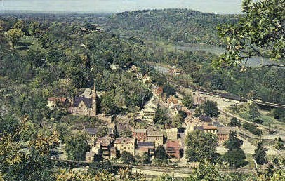 Shenandoah River - Harpers Ferry, West Virginia WV Postcard