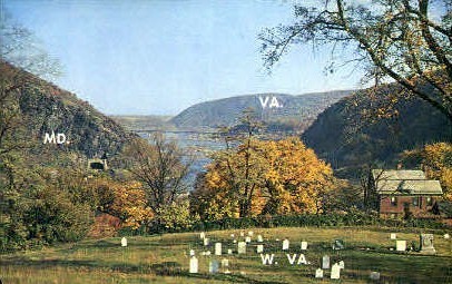Cemetery Hill - Harpers Ferry, West Virginia WV Postcard