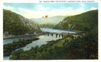 Harpers Ferry, West Virginia, WV Postcard