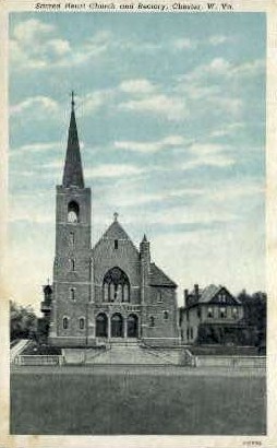 Sacred Heart Church - Chester, West Virginia WV Postcard
