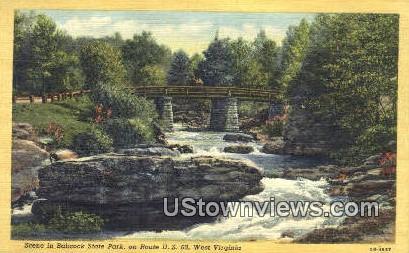 Babcock State Park, West Virginia,     ;     Babcock State Park, WV Postcard