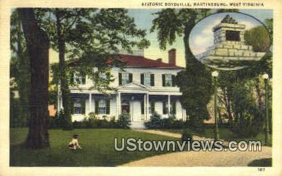 Historic Boydville - Martinsburg, West Virginia WV Postcard