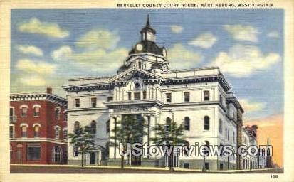 Berkeley County Court House - Martinsburg, West Virginia WV Postcard