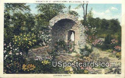Knights of St George Home - Wellsburg, West Virginia WV Postcard