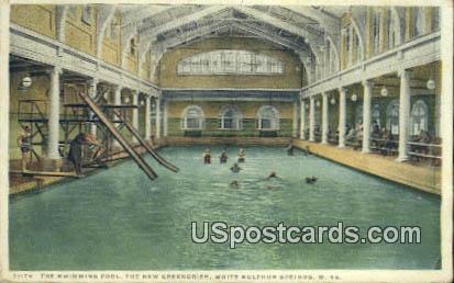 Swimming Pool, New Greenbrier - White Sulphur Springs, West Virginia WV Postcard