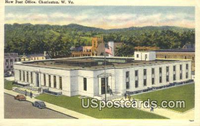 New Post Office - Charleston, West Virginia WV Postcard