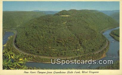 New River Canyon - Grandview State Park, West Virginia WV Postcard