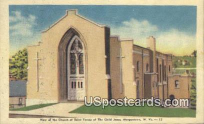 Church of Saint Teresa of the Child Jesus - Morgantown, West Virginia WV Postcard