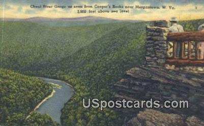 Cheat River Gorge - Morgantown, West Virginia WV Postcard