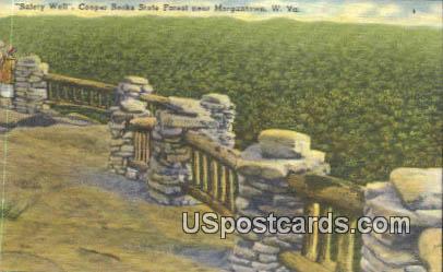 Safety Wall, Cooper Rocks State Forest - Morgantown, West Virginia WV Postcard