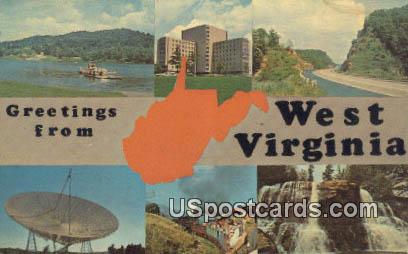 Ohio River - West Virginia Turnpike Postcards, West Virginia WV Postcard