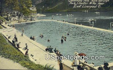 Swimming Pool, Rock Springs Park - Chester, West Virginia WV Postcard