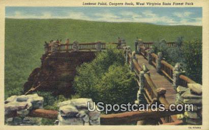 Lookout Point - West Virginia State Forest Park Postcards, West Virginia WV Postcard