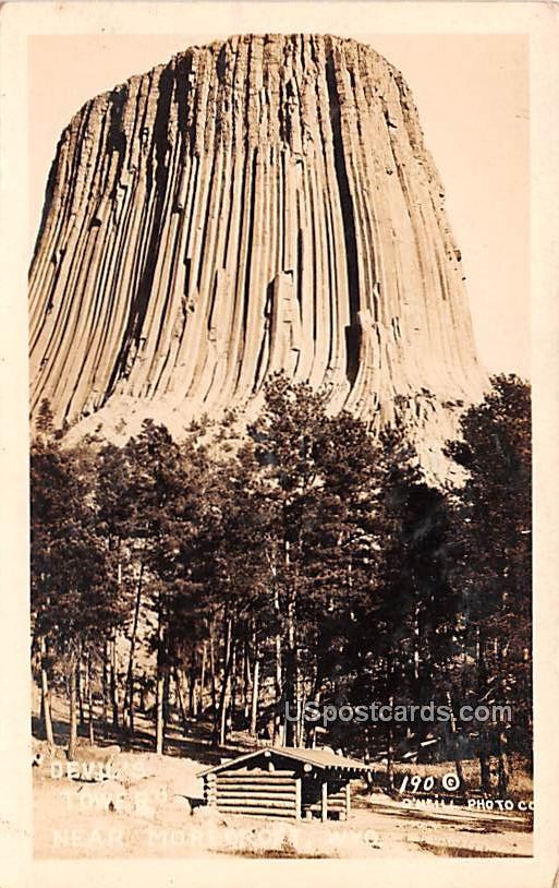 Devil's Tower - Morecroft, Wyoming WY Postcard
