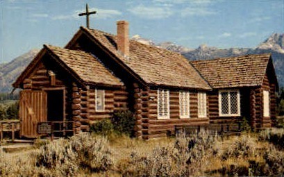 Chapel of Transfiguration - Moose, Wyoming WY Postcard
