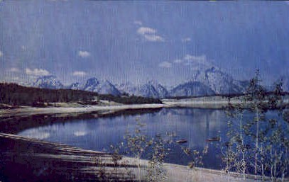 Tetons - Jackson Lake, Wyoming WY Postcard