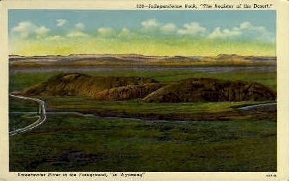 Independence Rock - Misc, Wyoming WY Postcard