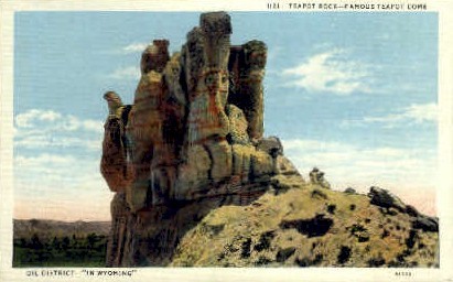 Teapot Rock - Teapot Dome, Wyoming WY Postcard