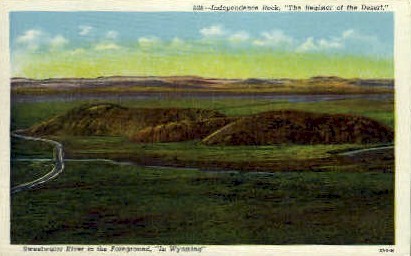 Independence Rock - Misc, Wyoming WY Postcard