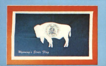 State Flag - Misc, Wyoming WY Postcard