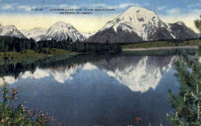 Jackson Lake & The Tetons - Jackson Hole, Wyoming WY Postcard