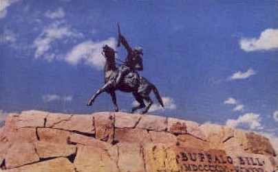 Buffalo Bill Statue - Cody, Wyoming WY Postcard