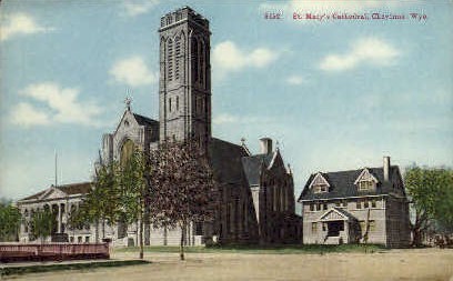 St. Mary's Cathedral - Cheyenne, Wyoming WY Postcard
