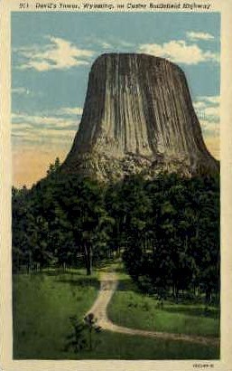 Devil's Tower National Monument, WY Postcard      ;      Devil's Tower National Monument, Wyoming Po
