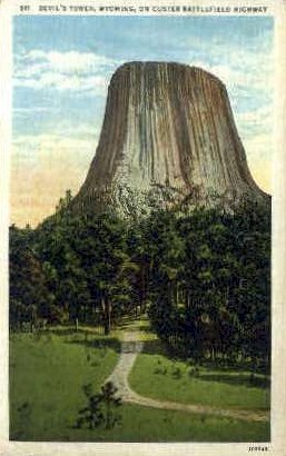 Devil's Tower National Monument, Wyoming Postcard      ;      Devil's Tower National Monument, WY Po