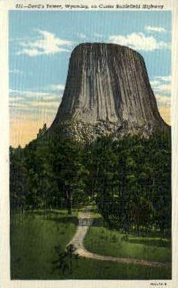 Devil's Tower National Monument, WY Postcard      ;      Devil's Tower National Monument, Wyoming Po
