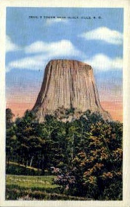 Devil's Tower National Monument, Wyoming Postcard      ;      Devil's Tower National Monument, WY Po