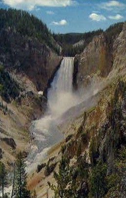 Upper Falls - Yellowstone National Park, Wyoming WY Postcard