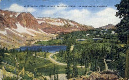 Lake Marie   - Medicine Bow National Forest, Wyoming WY Postcard