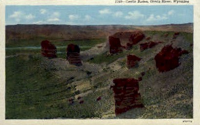 Castle Buttes - Green River, Wyoming WY Postcard