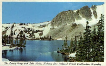 Snowy Range & Lake Marie - Medicine Bow National Forest, Wyoming WY Postcard