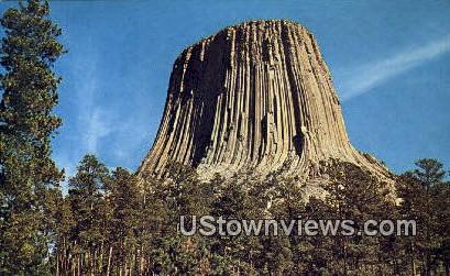 Devils Tower National Monument - Northern Wyoming Postcards, Wyoming WY Postcard