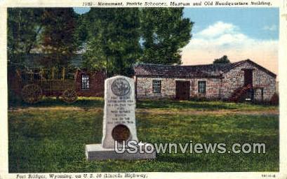 Monument, Prairie Schooner - Fort Bridger, Wyoming WY Postcard