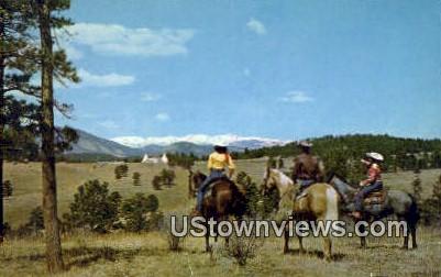 Horseback Riding - Evanston, Wyoming WY Postcard