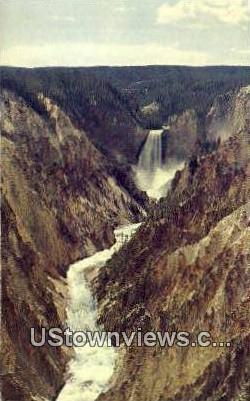 Lower Falls, Artist Point - Yellowstone National Park, Wyoming WY Postcard